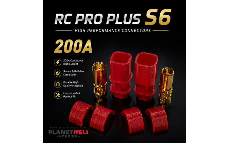 RCPROPLUS Pro-S6 Supra X Battery Connector Red Pair